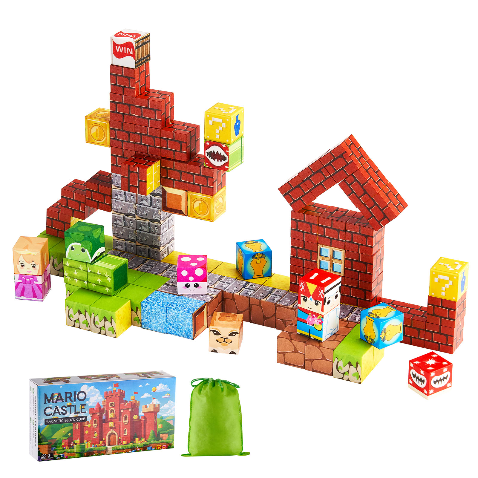 Magnetic Building Blocks Montessori Sensory Stem Educational Set_voghion.com
